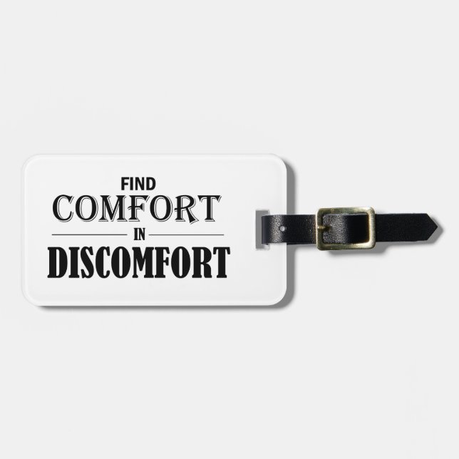 Etiqueta Para Maletas Encontrar comodidad en incomodidad (Frente Horizontal)