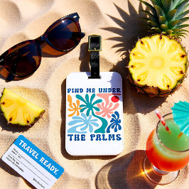 Etiqueta Para Maletas Encuéntrame bajo el tema del verano de la Palma