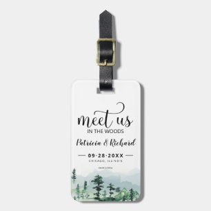 Etiqueta Para Maletas Encuentranos En El Bosque Boda Al Aire Libre Save