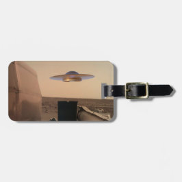 Etiqueta Para Maletas Encuentro de Saucer de OVNI de Mars InSight Alien