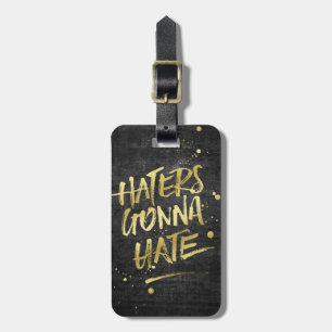 Etiqueta Para Maletas Enemigos que van a odiar la pizarra del Grunge del