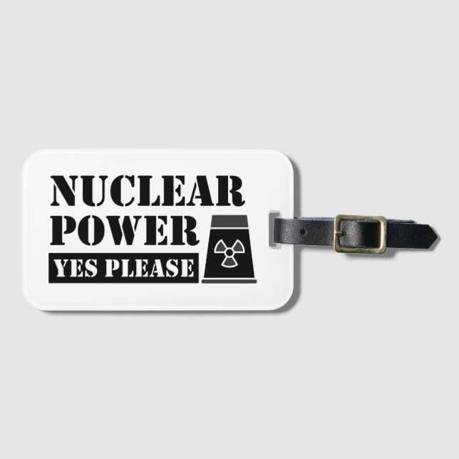 Etiqueta Para Maletas Energía nuclear Sí Por Favor (Anverso horizontal)