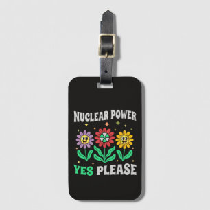 Etiqueta Para Maletas Energía nuclear sí, por favor, flores sonrientes