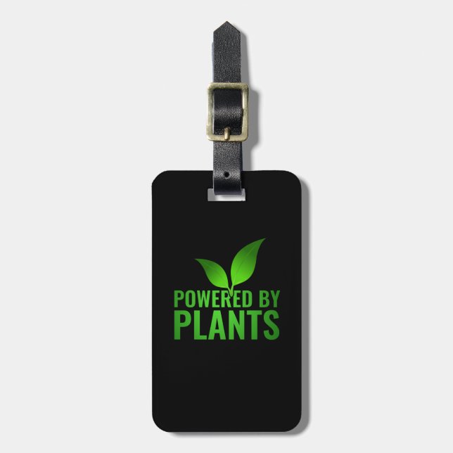 Etiqueta Para Maletas Energizado por Plantas - Vegan Workout (Frente Vertical)