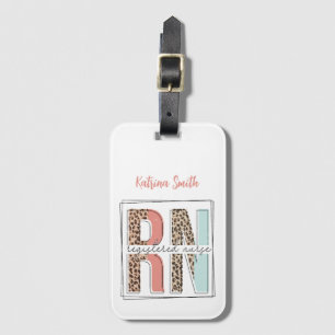 Etiqueta Para Maletas Enfermero registrado personalizado