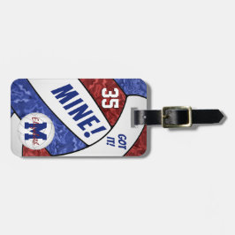 Etiqueta Para Maletas ¡Entendido! Colores del equipo de voleibol azul de