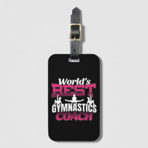 Etiqueta Para Maletas Entrenador de Gimnasia Femenina del Mundo