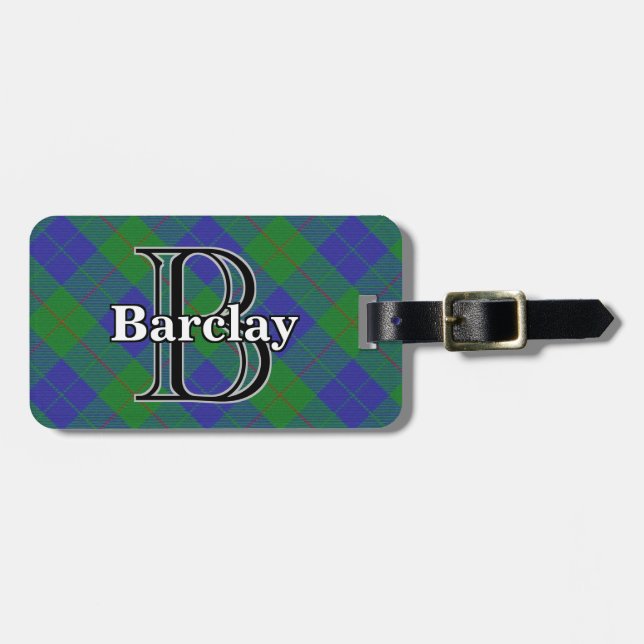 Etiqueta Para Maletas Epic Scotland Clan Barclay Hunting Tartán (Frente Horizontal)