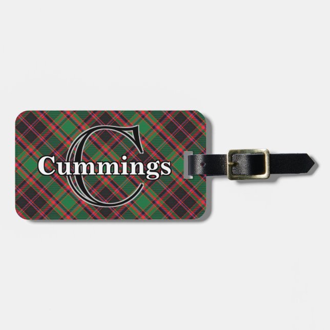 Etiqueta Para Maletas Epic Scotland Clan Cumming Hunting Tartán (Frente Horizontal)