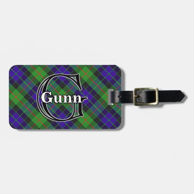 Etiqueta Para Maletas Epic Scotland Clan Gunn Tartan (Frente Horizontal)