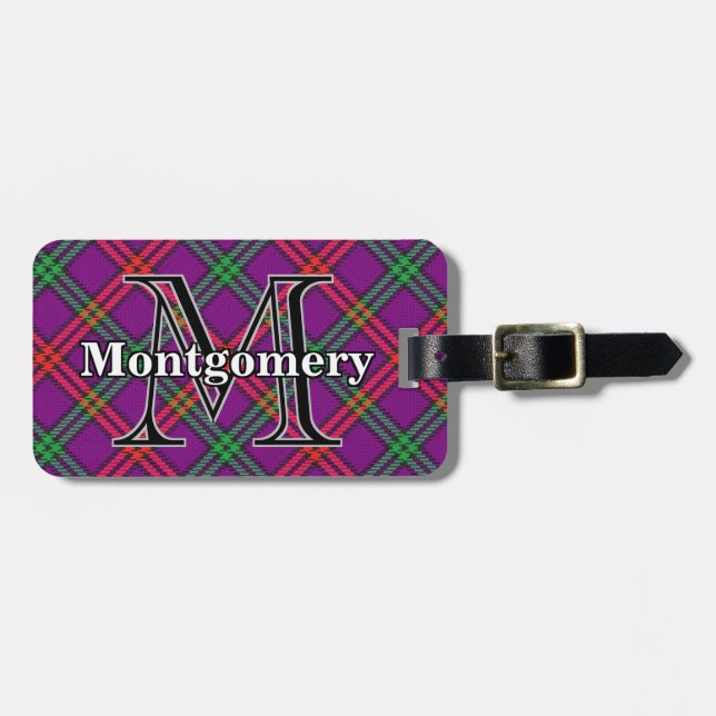 Etiqueta Para Maletas Epic Scotland Clan Montgomery Tartán (Frente Horizontal)