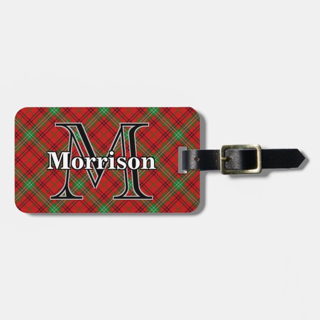Etiqueta Para Maletas Epic Scotland Clan Morrison Tartan (Frente Horizontal)