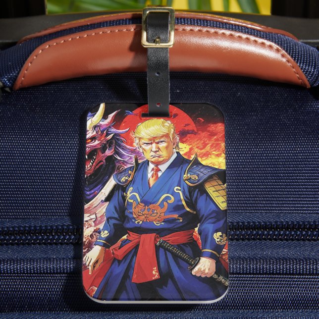 Etiqueta Para Maletas Epic Trump Samurai Anime (Anverso In situ 2)
