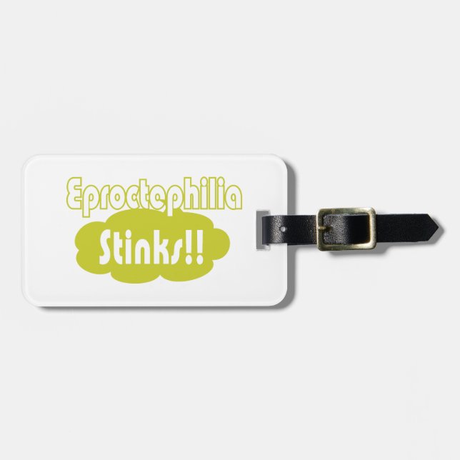 Etiqueta Para Maletas ¡¡Eproctophilia Apesta!! (Frente Horizontal)