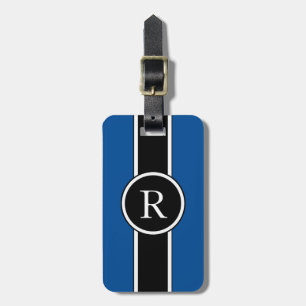 ETIQUETA PARA MALETAS EQUIPAJE DE MODA/TAG DE BAG_MODERNO 156 AZUL/NEGRO