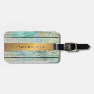 Etiqueta Para Maletas Equipaje de oro ruso personalizado de Shabby