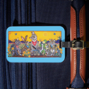 Etiqueta Para Maletas Equipaje del desierto Coyote Roadrunner Animals de