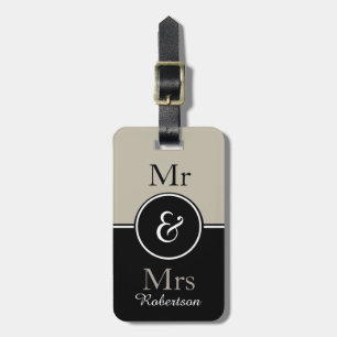 Etiqueta Para Maletas EQUIPAJE ELEGANTE TAG_MODERN "Sr. y señora"