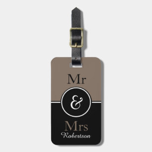 Etiqueta Para Maletas EQUIPAJE ELEGANTE TAG_MODERN "Sr. y señora"