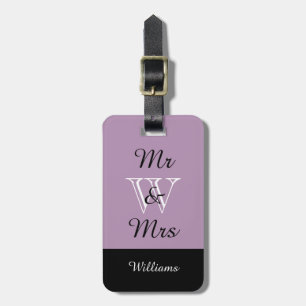 Etiqueta Para Maletas EQUIPAJE ELEGANTE TAG_ " Sr. y señora"