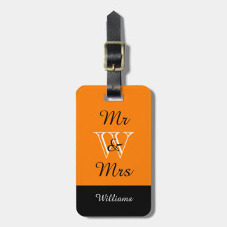Etiqueta Para Maletas EQUIPAJE ELEGANTE TAG_ " Sr. y señora" EN