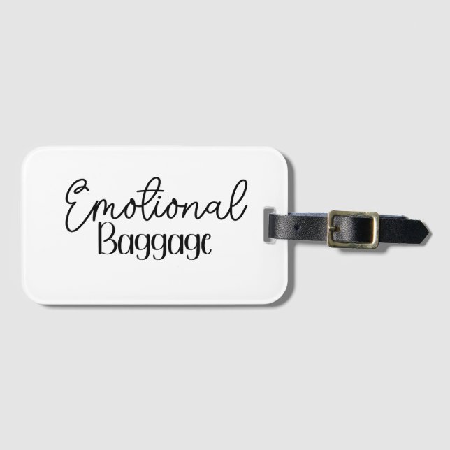 Etiqueta Para Maletas Equipaje emocional, Cita divertida (Anverso horizontal)