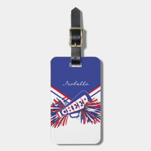 Etiqueta Para Maletas Equipo de animadores en rojo, blanco y azul