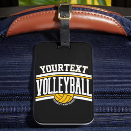 Etiqueta Para Maletas Equipo de la Escuela de Jugadores de Voleibol de N