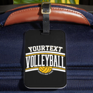 Etiqueta Para Maletas Equipo de la Escuela de Jugadores de Voleibol de N