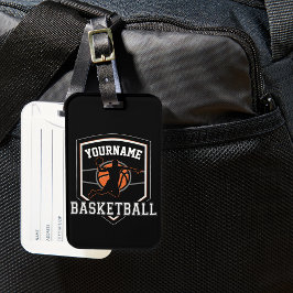 Etiqueta Para Maletas Equipo de Slam Dunk de jugador de baloncesto perso