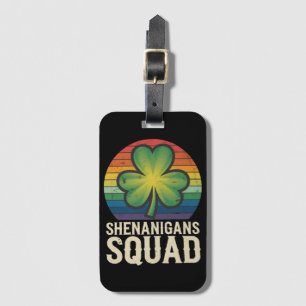 Etiqueta Para Maletas Equipo de Traviesas Squad Día de San Patricio