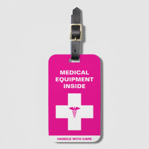 Etiqueta Para Maletas Equipo médico Manipular con cuidado