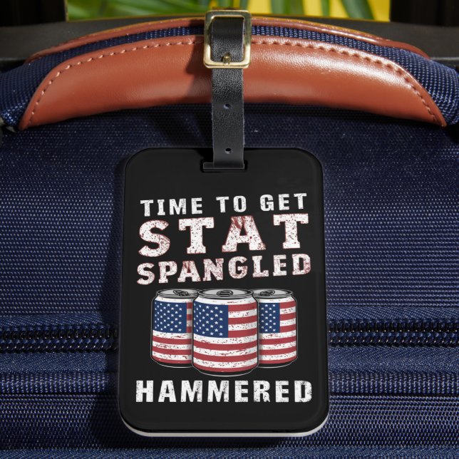 Etiqueta Para Maletas Es Hora De Conseguir La Bandera De La Cerveza Hamm (Anverso In situ 2)