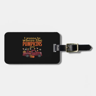 Etiqueta Para Maletas Es Otoño, Hola Calabaza de Otoño
