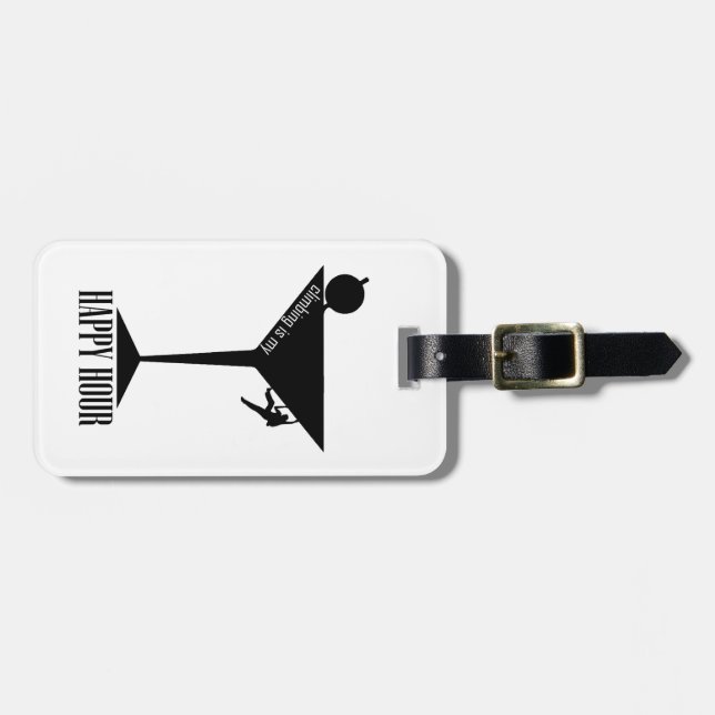 Etiqueta Para Maletas Escalar es mi Hora Feliz (Frente Horizontal)