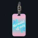 Etiqueta Para Maletas Escalas de degradado de derechos de la sirena<br><div class="desc">Escalas de sirena en tonos azules y morados en la etiqueta de equipaje para las sirenas fuera de servicio.</div>