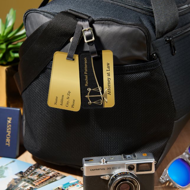 Etiqueta Para Maletas Escalas de justicia | Ley | Abogado (Anverso & Reverso)