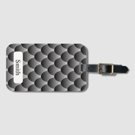 Etiqueta Para Maletas Escalas de negro y gris