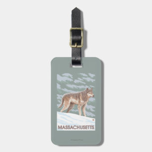 Etiqueta Para Maletas Escena de MassachusettsWolf