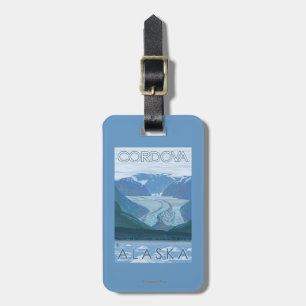 Etiqueta Para Maletas Escena del glaciar - Cordova, Alaska