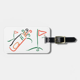 Etiqueta Para Maletas Escena del golf