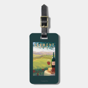 Etiqueta Para Maletas Escena del país de VermontWine