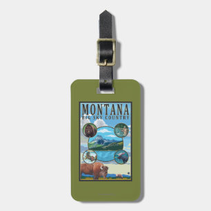 Etiqueta Para Maletas Escenas del estado de Montana