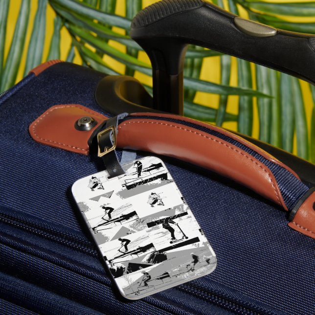 Etiqueta Para Maletas Escoge por ahí - Stunt Scooter Rider (Anverso In situ 1)