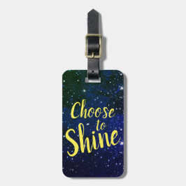 Etiqueta Para Maletas Escoja entre brillar estrellas Cosmos