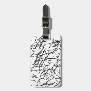Etiqueta Para Maletas Escratches en blanco y negro - 1