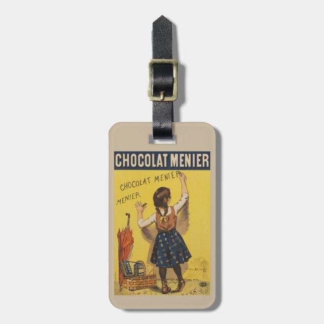 Etiqueta Para Maletas Escritura de pared de Chocolat Menier (Frente Vertical)