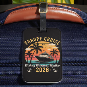 Etiqueta Para Maletas escuadrón de crucero por Europa 2026 vacaciones fa