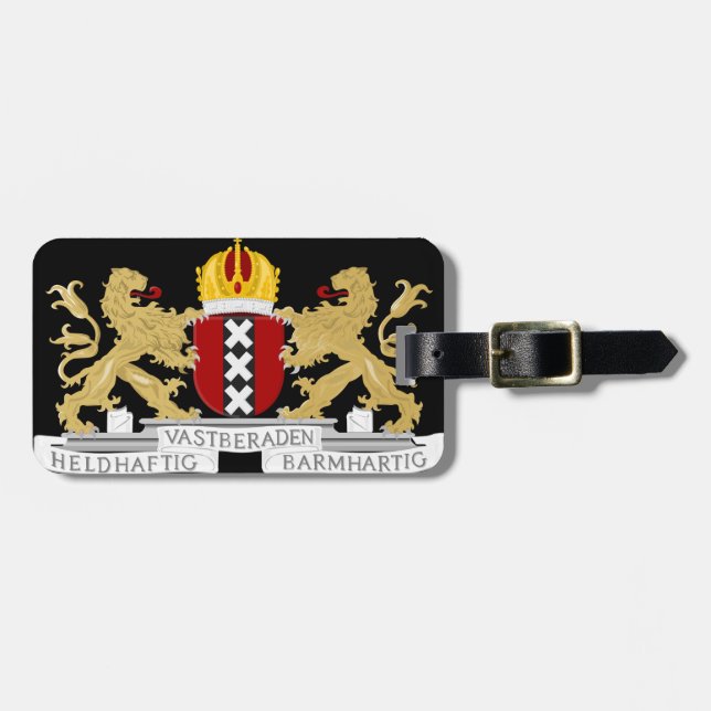 Etiqueta Para Maletas Escudo de Amsterdam (Frente Horizontal)