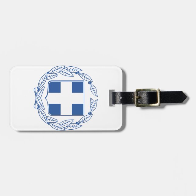Etiqueta Para Maletas Escudo de armas de Grecia (Frente Horizontal)